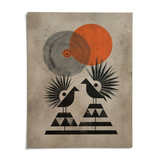 Modern Tribal Poster, shown as an unframed paper print on a plain white background