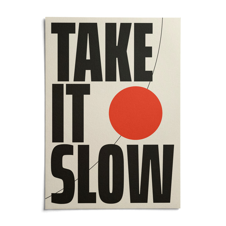 Modern Typography Wall Art, shown as an unframed paper print on a plain white background