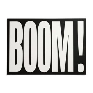 Modern Typography Wall Art, shown as an unframed paper print on a plain white background