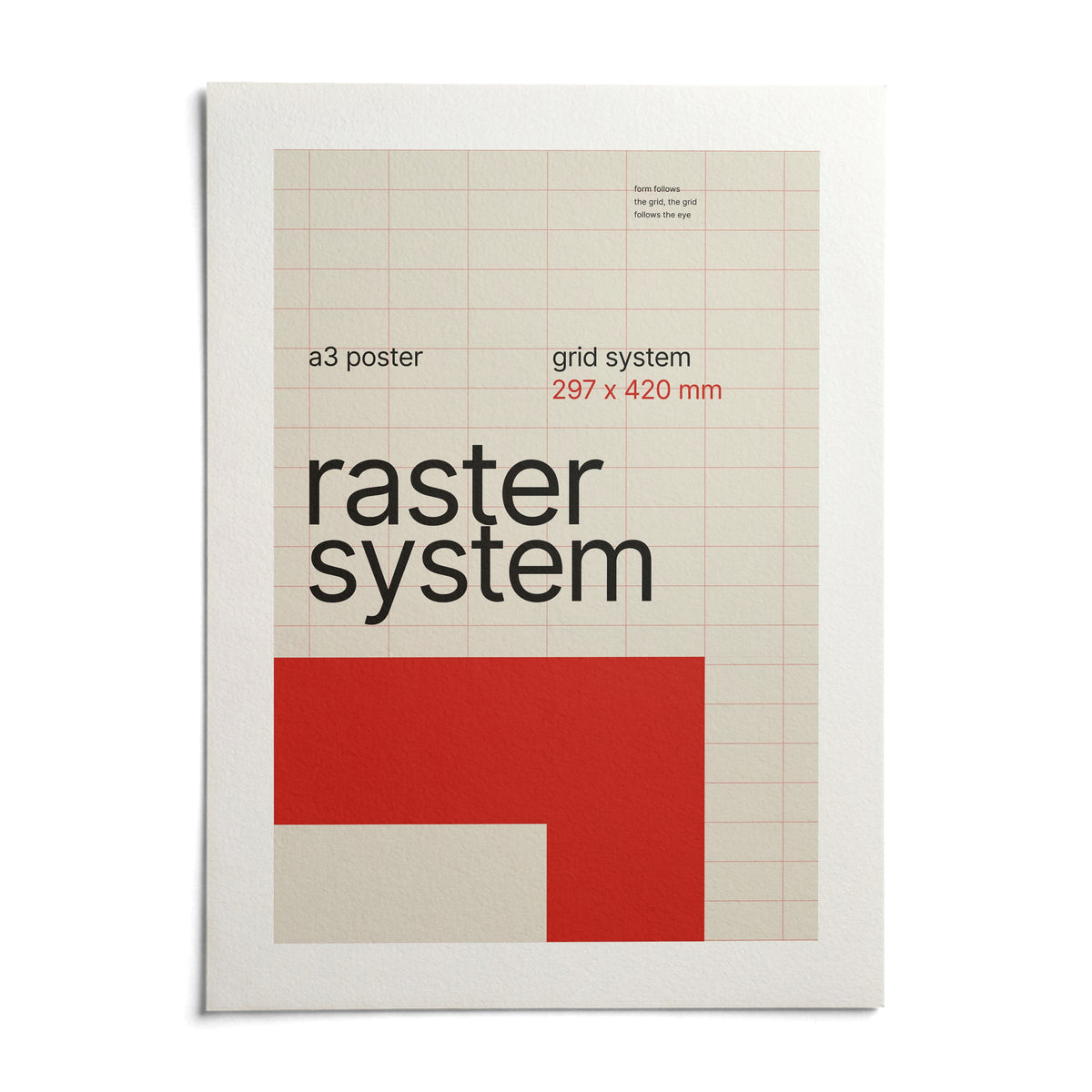 Modernist Wall Art, shown as an unframed paper print on a plain white background