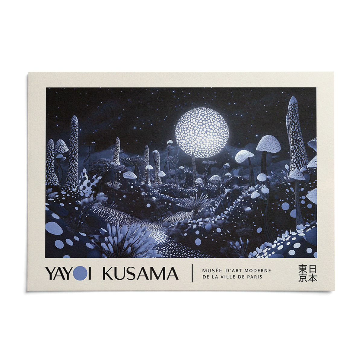 Moon Art Wall, shown as an unframed paper print on a plain white background