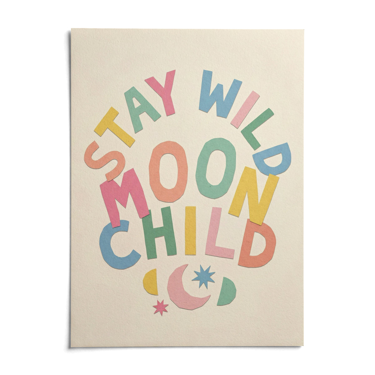 Moon Child Wall Art, shown as an unframed paper print on a plain white background