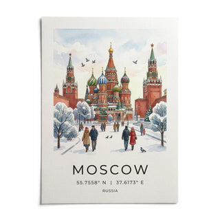 Moscow City Art Print, shown as an unframed paper print on a plain white background