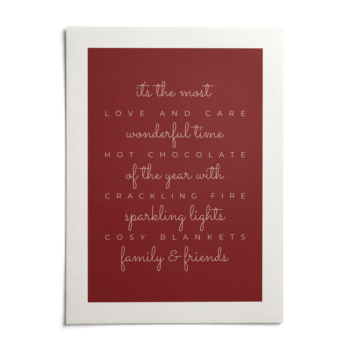 Most Wonderful Time Print, shown as an unframed paper print on a plain white background