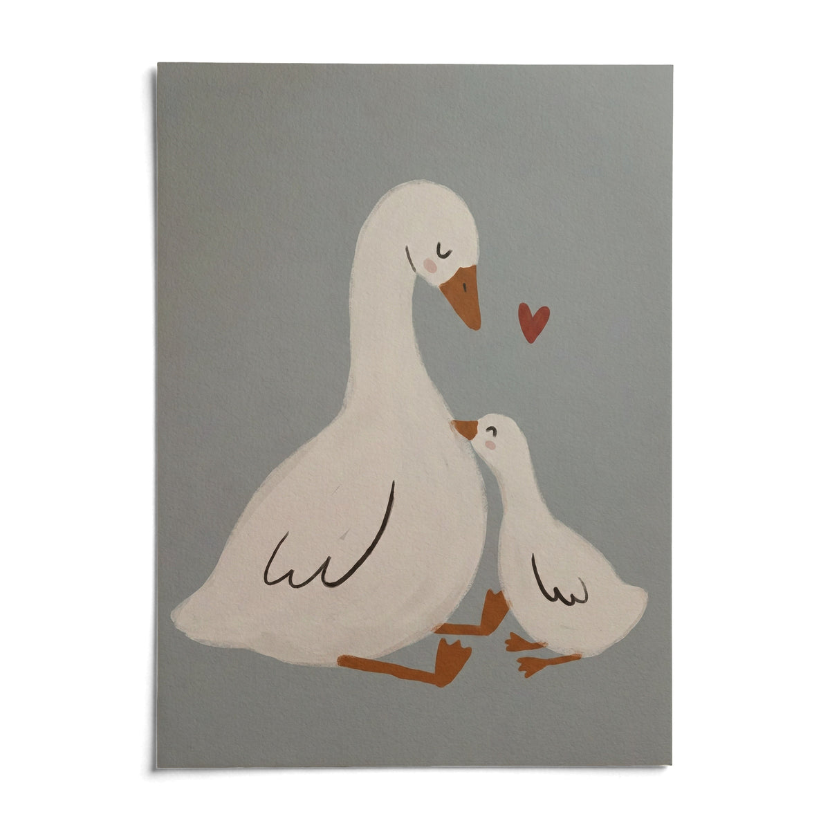 Mother Goose Art Print, shown as an unframed paper print on a plain white background