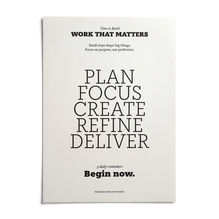 Motivate Quote Poster, shown as an unframed paper print on a plain white background