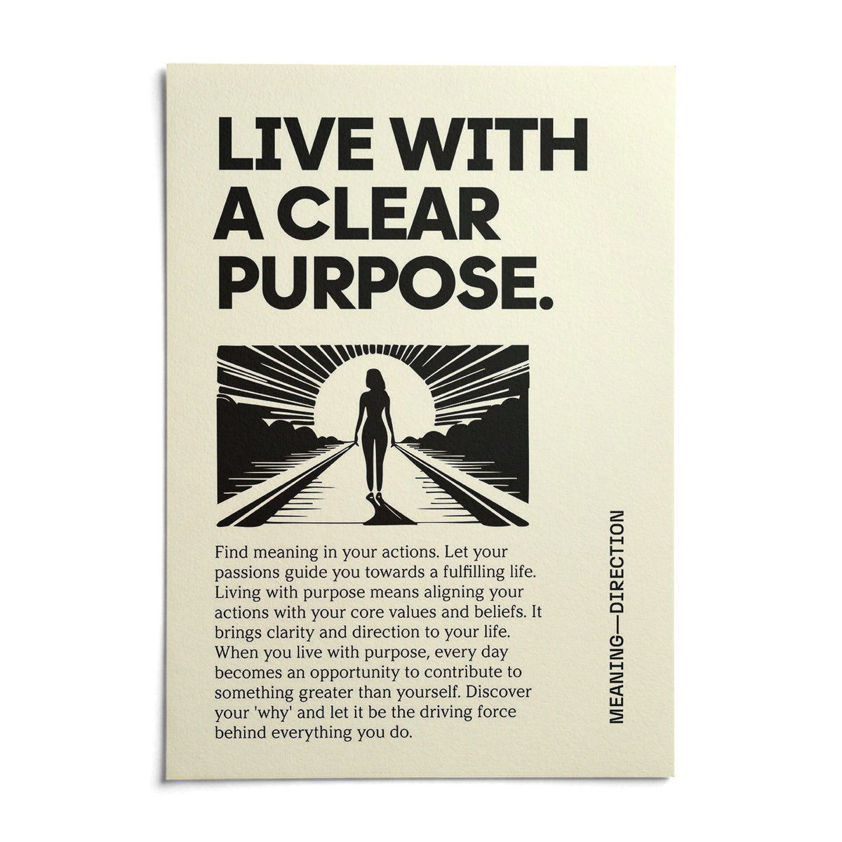 Motivational Poster, shown as an unframed paper print on a plain white background