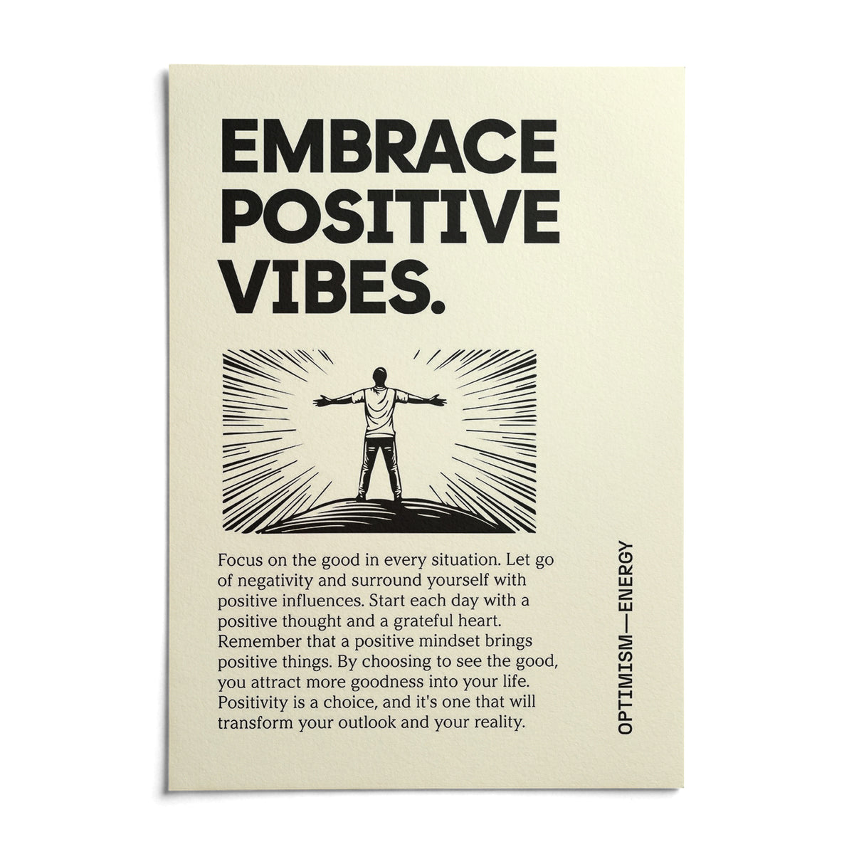 Motivational Quote Poster, shown as an unframed paper print on a plain white background