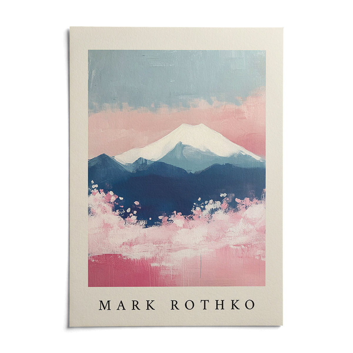Mount Fuji Art, shown as an unframed paper print on a plain white background