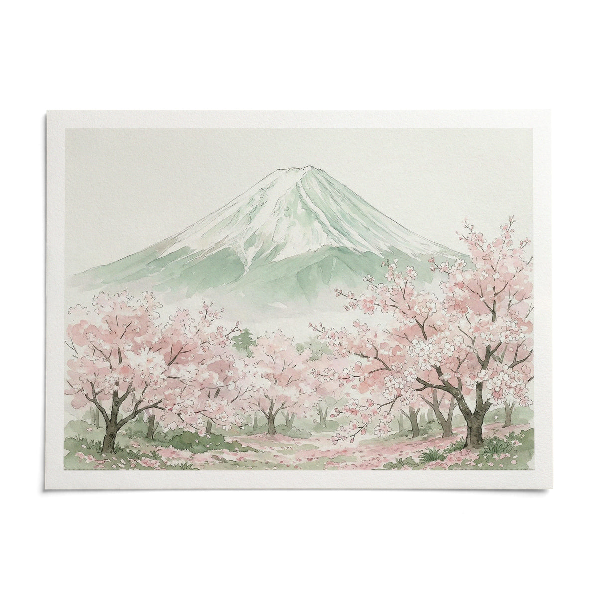 Mount Fuji Print, shown as an unframed paper print on a plain white background
