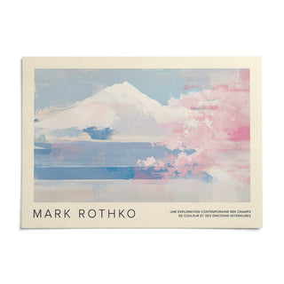 Mountain Landscape Wall Art, shown as an unframed paper print on a plain white background