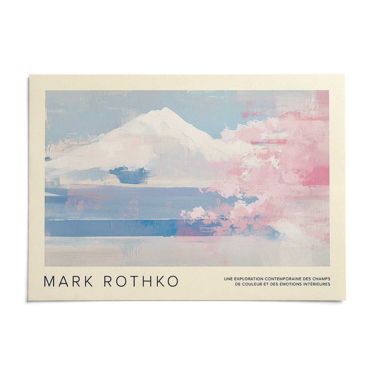 Mountain Landscape Wall Art, shown as an unframed paper print on a plain white background