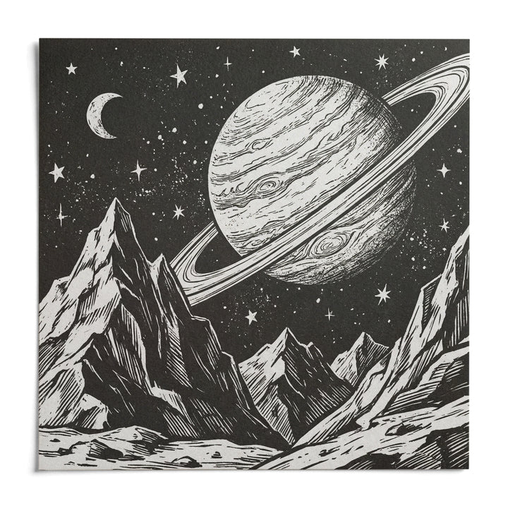 Mountain Space Poster, shown as an unframed paper print on a plain white background