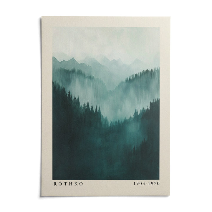 Mountain Wall Art, shown as an unframed paper print on a plain white background