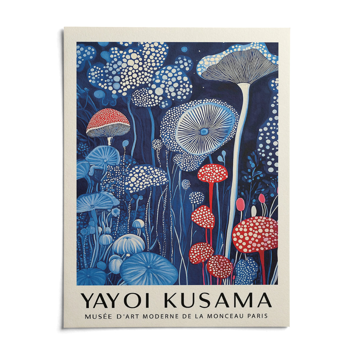 Mushroom Print, shown as an unframed paper print on a plain white background