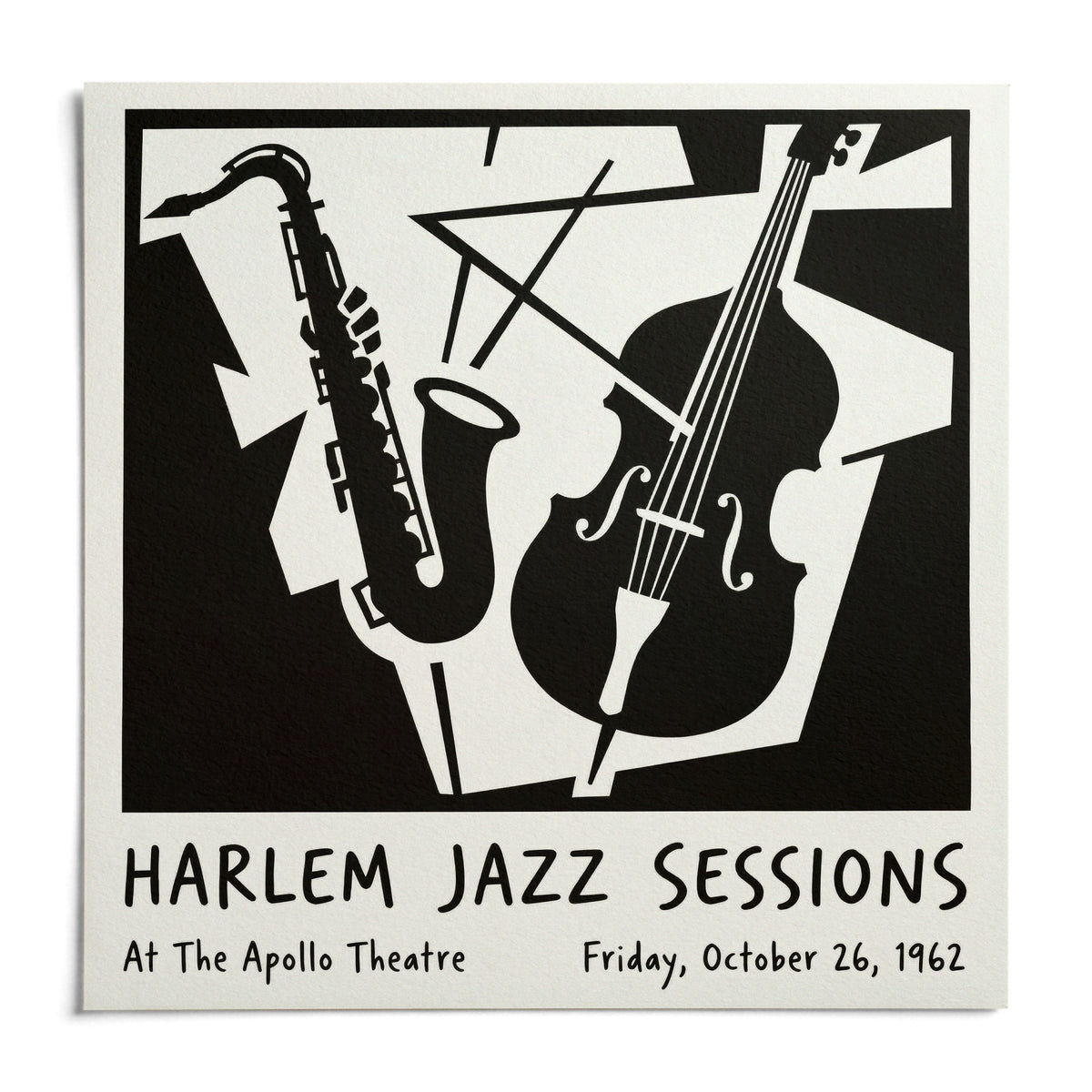 Music Poster Wall Art, shown as an unframed paper print on a plain white background