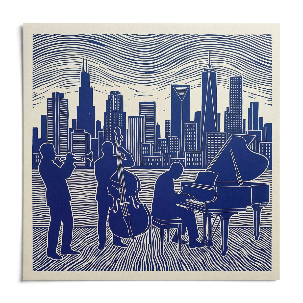 Musician Poster Art, shown as an unframed paper print on a plain white background