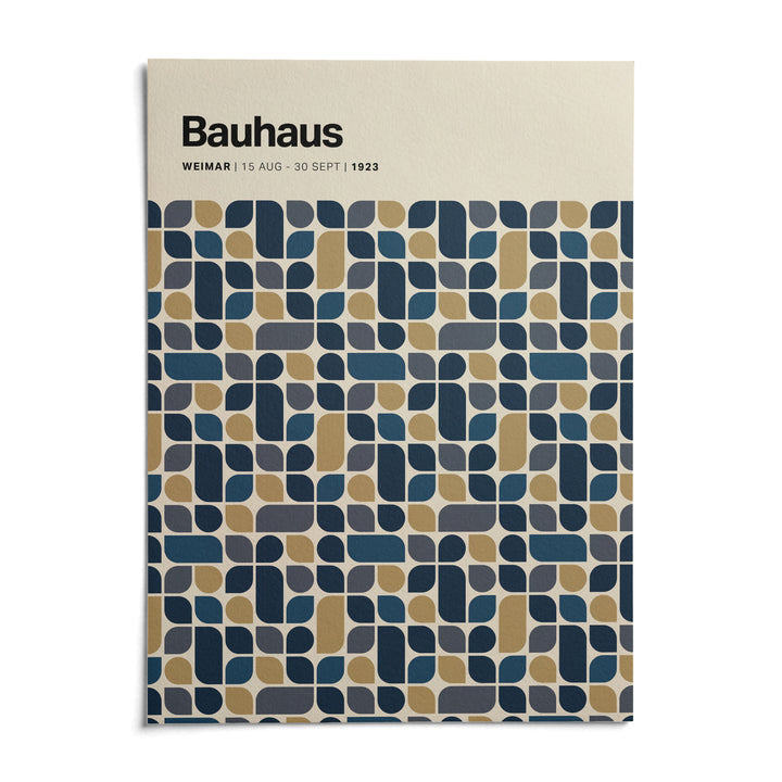 Navy and Gold Wall Art, shown as an unframed paper print on a plain white background