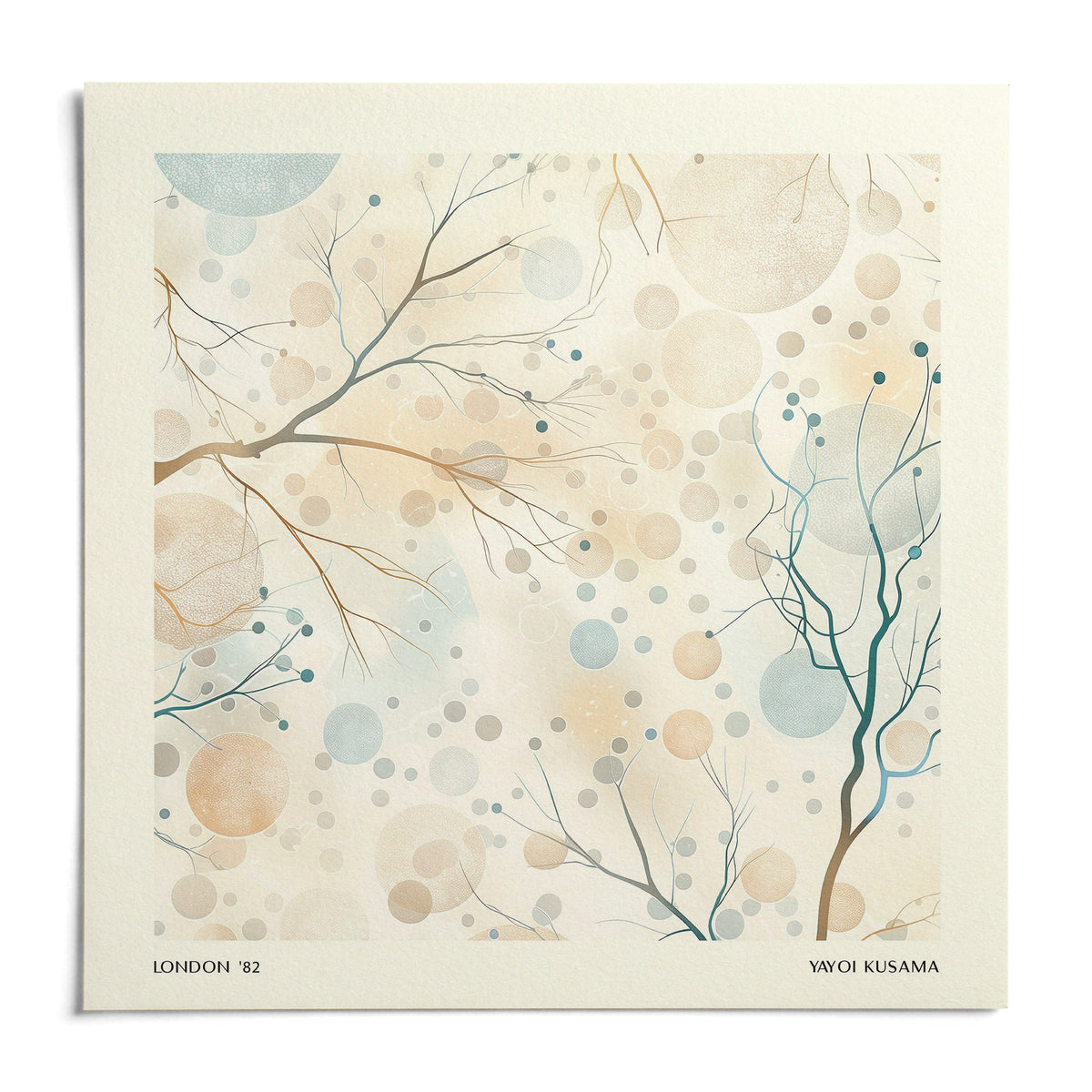 Neutral Artwork, shown as an unframed paper print on a plain white background