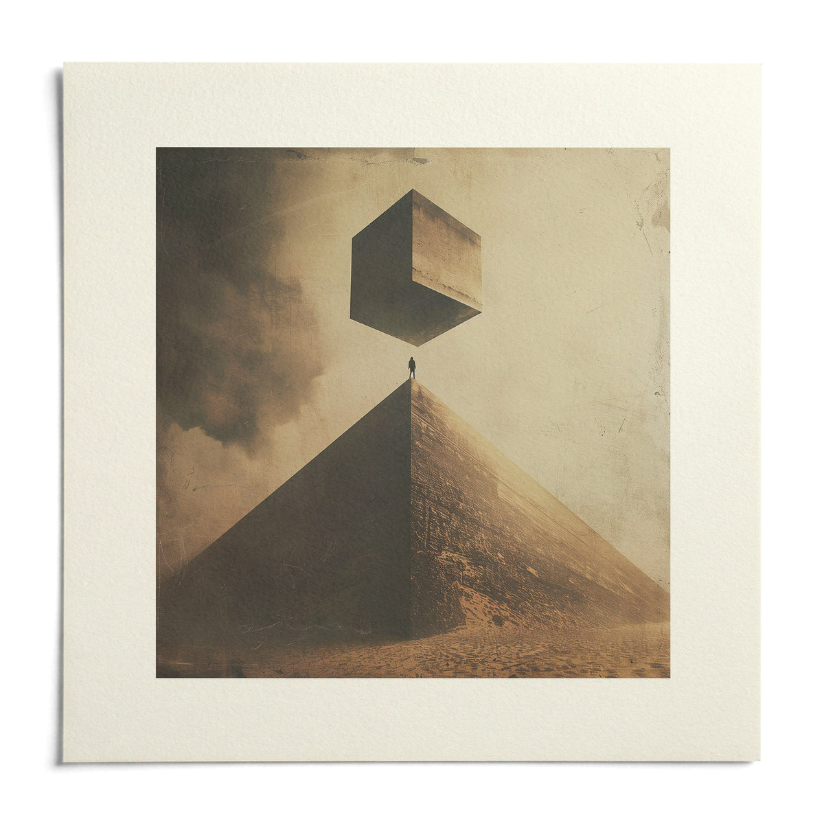 Neutral Color Wall Art, shown as an unframed paper print on a plain white background