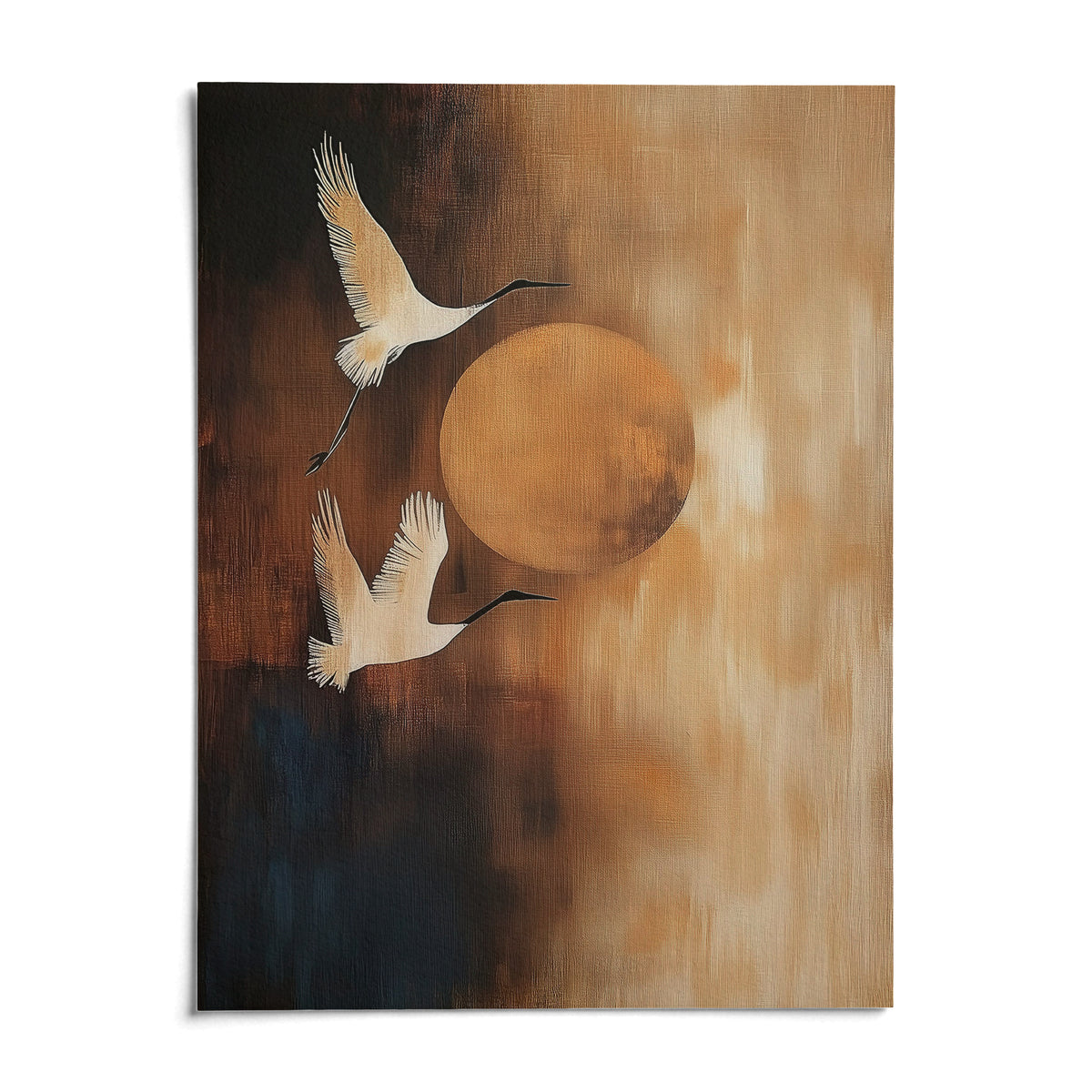 Neutral Living Room Wall Art, shown as an unframed paper print on a plain white background