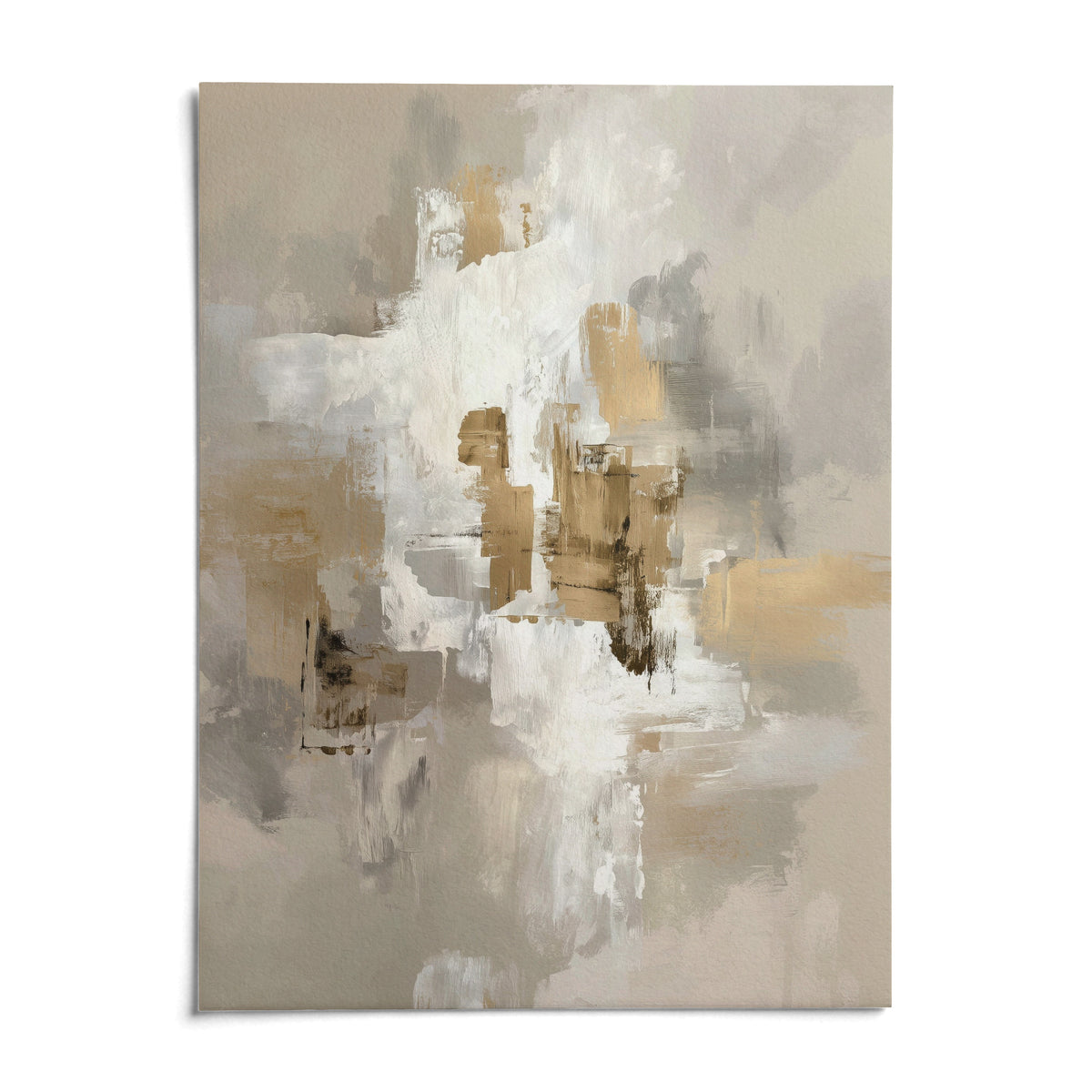 Neutral Tones Art, shown as an unframed paper print on a plain white background