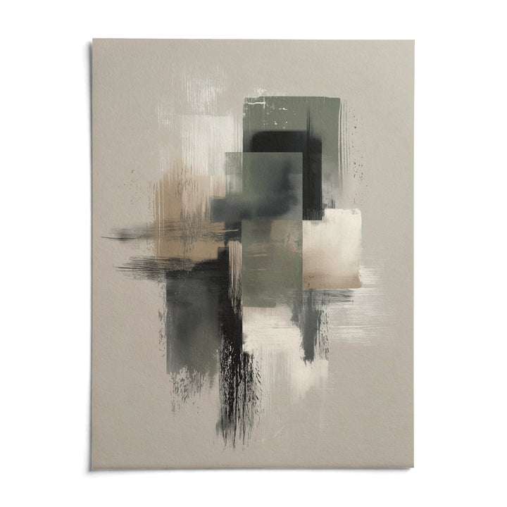 Neutral Wabi Sabi Wall Art, shown as an unframed paper print on a plain white background