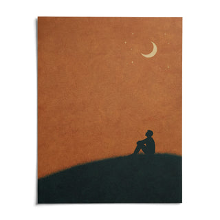 Night Silhouette Poster, shown as an unframed paper print on a plain white background