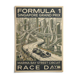 Night Street Circuit Poster, shown as an unframed paper print on a plain white background