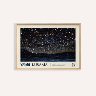 night sky art featuring golden stars and dark landscapes