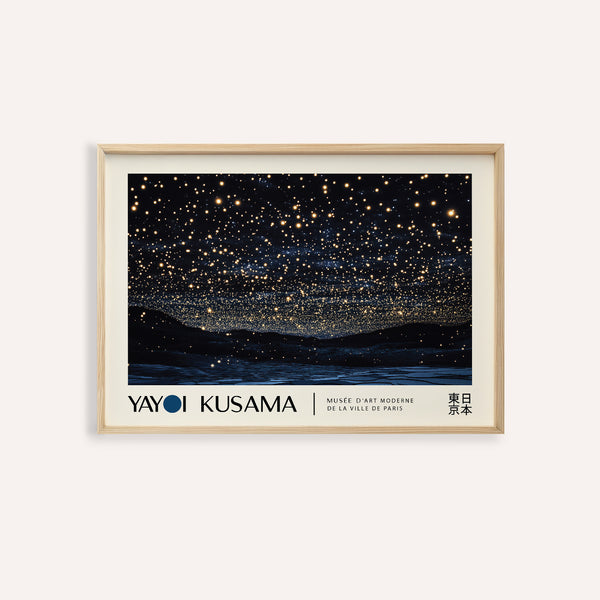 night sky art featuring golden stars and dark landscapes