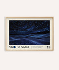 night sky wall art featuring celestial waves