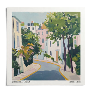 Notting Hill Poster, shown as an unframed paper print on a plain white background