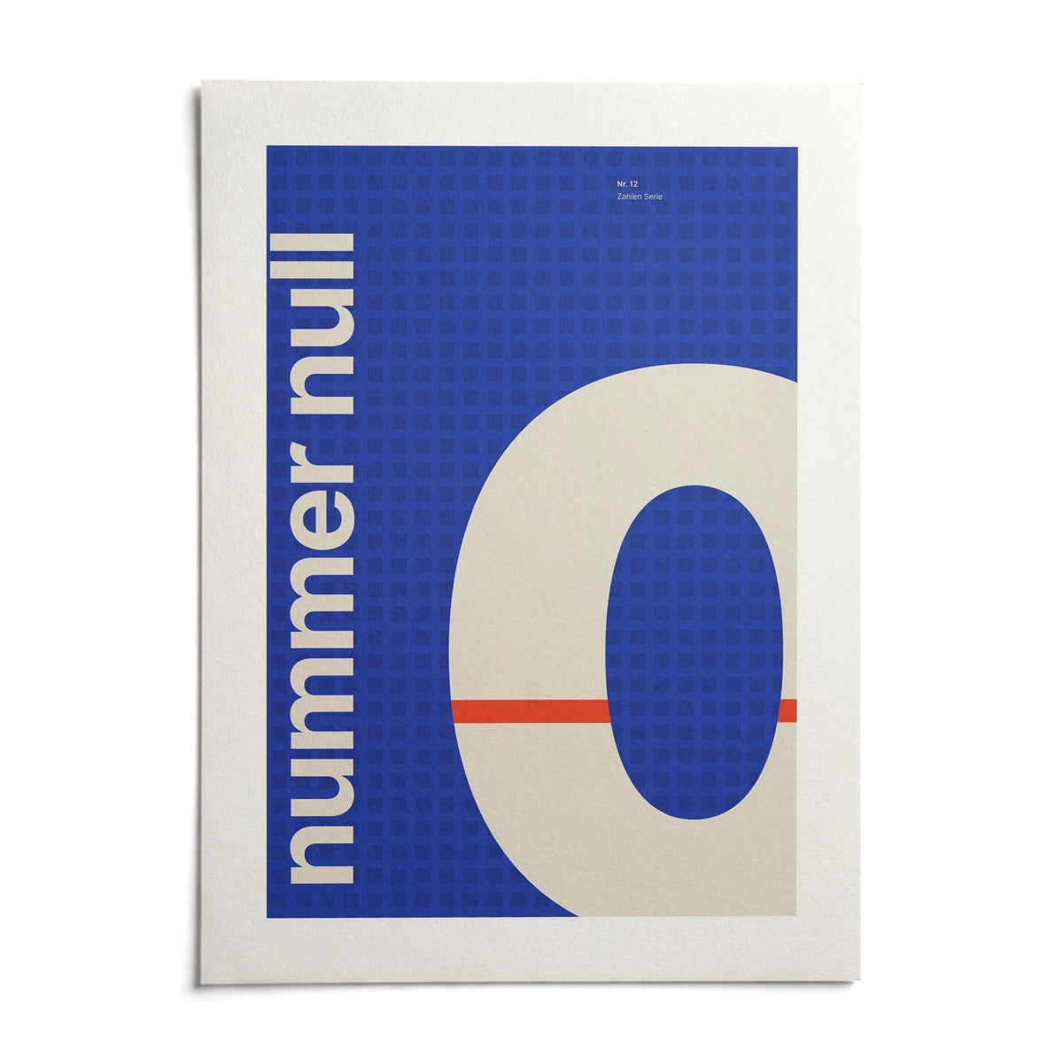 Number Print, shown as an unframed paper print on a plain white background