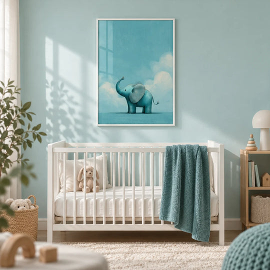 Arte per la cameretta con elefante
