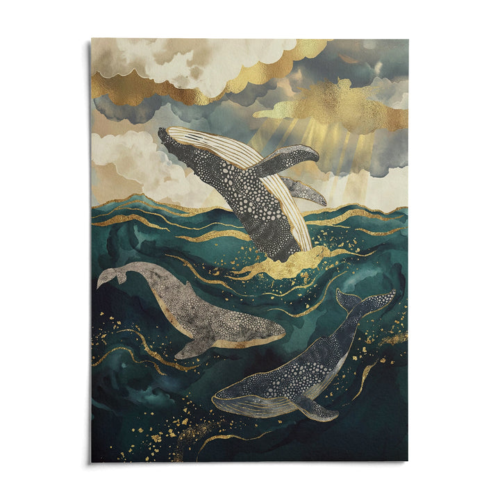 Ocean Art Print, shown as an unframed paper print on a plain white background
