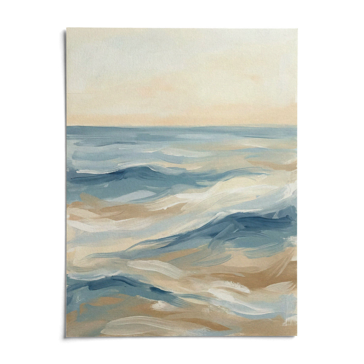 Ocean Wave Art Print, shown as an unframed paper print on a plain white background
