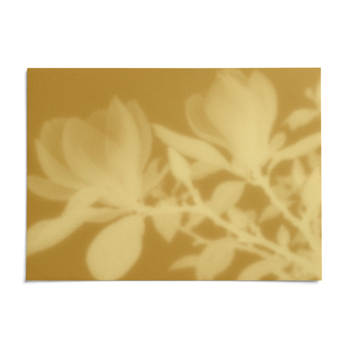 Ochre Magnolia Print, shown as an unframed paper print on a plain white background