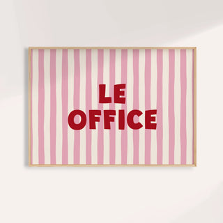 Office Wall Decor: Bold Harmony I framed print on a warm off-white wall