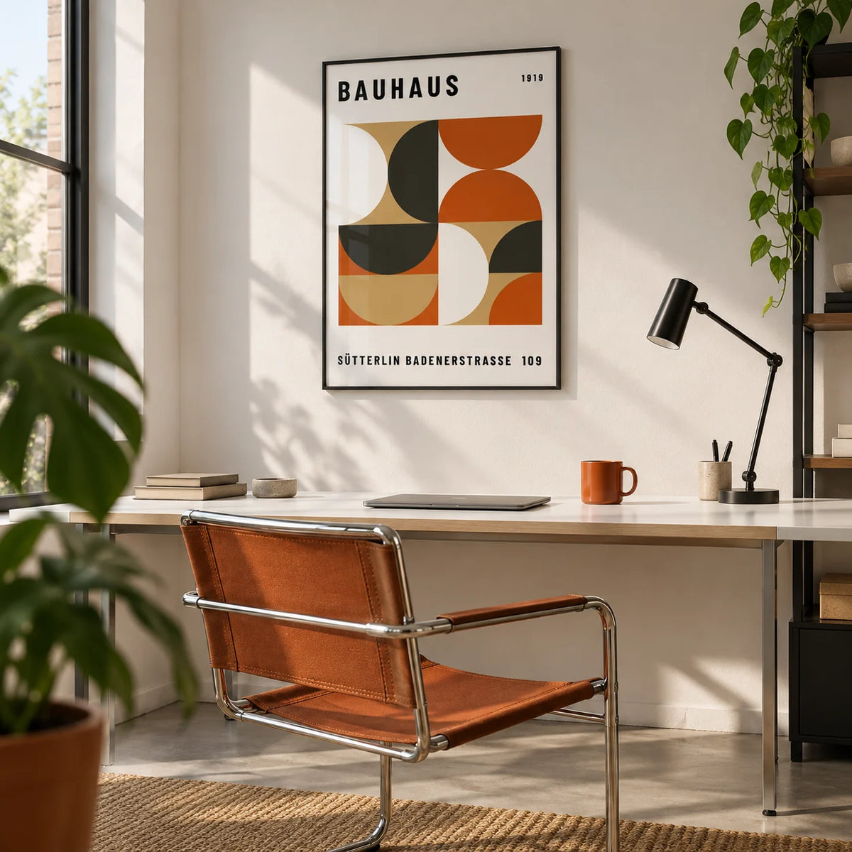 Office Wall Decor, framed on the wall of a modern design studio office