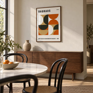 Office Wall Decor, framed on the wall of a modern dining room