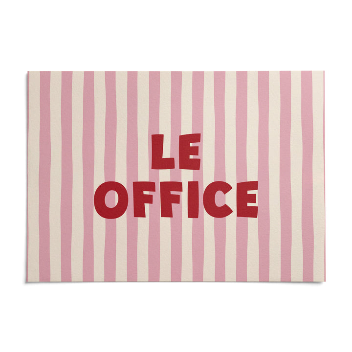Office Wall Decor, shown as an unframed paper print on a plain white background