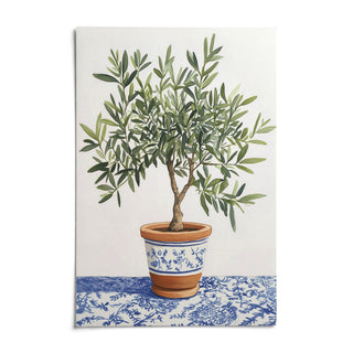 Olive Tree Art Print, shown as an unframed paper print on a plain white background