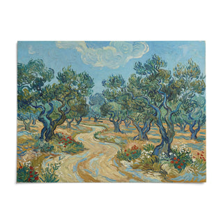Olive Tree Landscape Print, shown as an unframed paper print on a plain white background