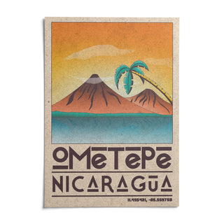 Ometepe Nicaragua Poster, shown as an unframed paper print on a plain white background