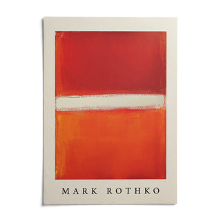Orange Abstract Art, shown as an unframed paper print on a plain white background