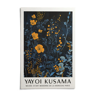 Orange and Blue Wall Art, shown as an unframed paper print on a plain white background