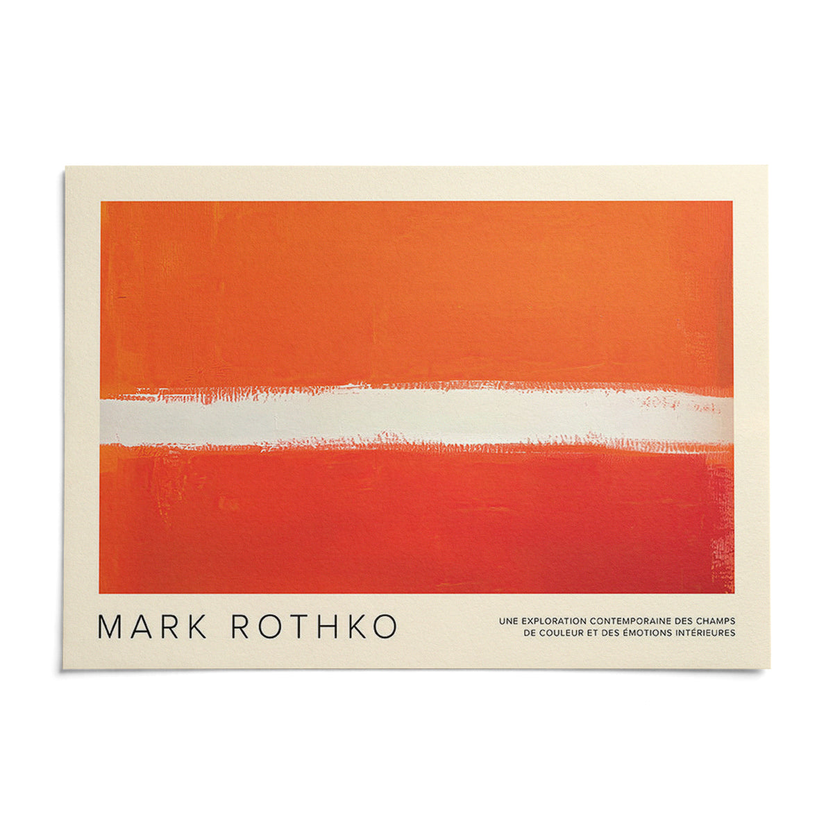 Orange Color Wall Art, shown as an unframed paper print on a plain white background