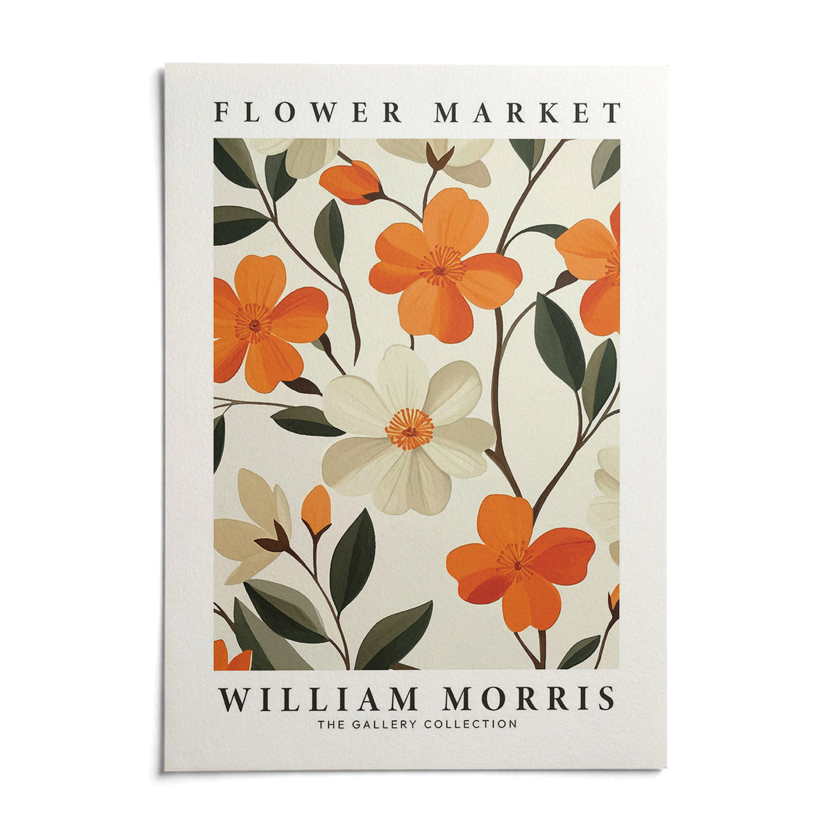 Orange Flower Pictures, shown as an unframed paper print on a plain white background