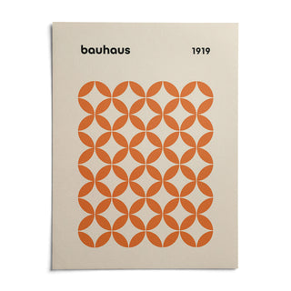 Orange Minimalist Print, shown as an unframed paper print on a plain white background
